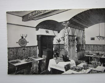 Postcard, Leysin Carnotzet Du Grand Hotel, Leysin, Switzerland. Real Photo RPPC Postcard, Genuine, Original.