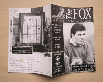 1995 FOUR Leicester City Football Club's "The Fox" Fanzine, Souvenir. Ideal Christmas Gift, Fathers Day, Birthday Present For Him.