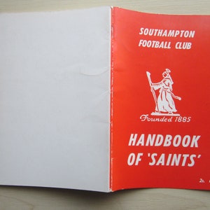 1968-69 Southampton Football Club Handbook, Yearbook, Annual, Souvenir. Ideal Christmas Gift, Fathers Day, Birthday Present For Him