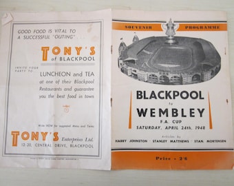 1948 Blackpool Football Club F. A. Cup Final Souvenir Football Programme.