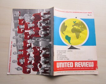 1968/69 Season, Manchester United v Estudiantes, European/South American World Club Match Programme. Ideal Christmas/ Birthday Present