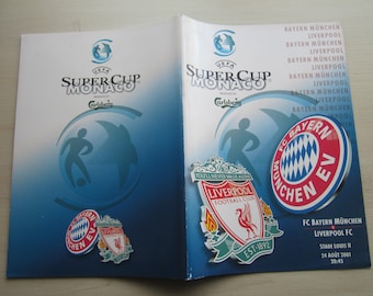 2001 Bayern Munich v Liverpool, Euro Super Cup Final Match Programme. Ideal Christmas Gift, Fathers Day, Birthday Present.