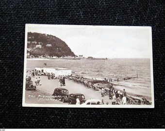 The Promenade Minehead Somerset England Great Britain UK Original Old Used Postcard Frith's series Ideal Christmas Birthday Present