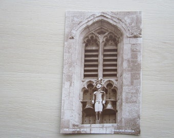 The Quarter Jack, Wimborne Minster, Dorset, UK. REAL PHOTO Postcard. Genuine, Original. Unused.