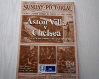 2000 Aston Villa FC v Chelsea FC Original Official F A Cup Final Football Soccer Match Programme Ideal Christmas Birthday Present