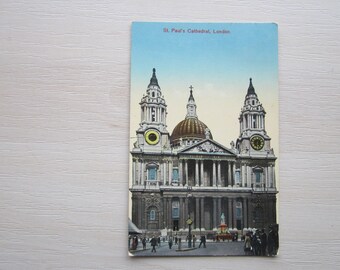 1930s Postcard, St. Paul's Cathedral, London, UK. REAL PHOTO Postcard, Genuine, Original. Used.