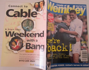 1996 "Leeds At Wembley" Special Coca Cola Cup Final Souvenir, Brochure. Ideal Christmas Gift, Fathers Day, Birthday Present For Him