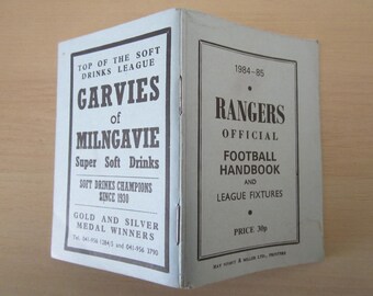 1984-85 Rangers Football Club Handbook, Yearbook, Annual, Souvenir. Original, Official.