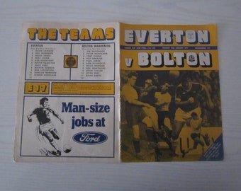 1976-77 Everton v Bolton Wanderers Football League Cup Semi-Final 1ST LEG. Ideal Christmas Gift, Fathers Day, Birthday Present