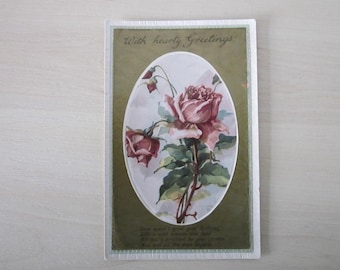 Ansichtkaart, hartelijke groeten, echt, origineel.