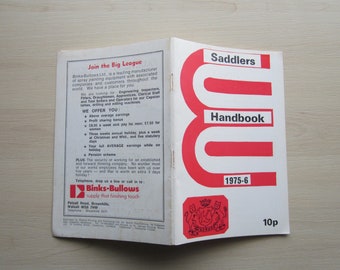 1975-76 Walsall Football Club, Handbook, Yearbook, Souvenir, Memorabilia. Ideal Christmas Gift, Fathers Day, Birthday Present