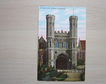 Postcard, St. Augustine's Gateway, Canterbury, Kent. UK. Genuine, Original.