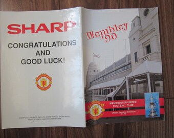 Wembley 1990 Manchester United Football Club Souvenir Brochure. Ideal Christmas Gift, Father's Day, Birthday Present For Him