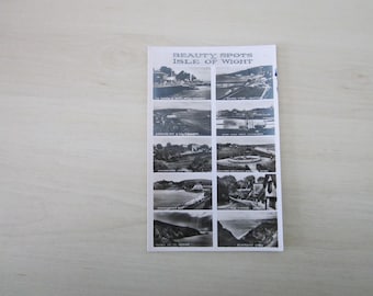 Postcard, Isle Of Wight Beauty Spots, UK, Real Photo RPPC Postcard, Genuine, Original.