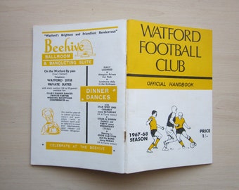 1967-68 Watford Football Club Handbook Yearbook, Annual, Souvenir. Ideal Christmas Gift Fathers Day or Birthday Present