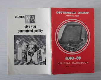 1968-69 Nottingham Forest Football Club Handbook, Yearbook, Annual, Souvenir. Ideal Christmas Gift, Fathers Day, Birthday Present