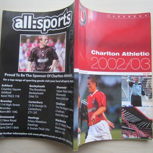 2002-2003 Charlton Athletic Football Club Handbook, Yearbook, Annual. Ideal Christmas Gift, Fathers Day, Birthday Present