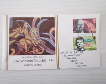 1874-1974 Original Winston Churchill First Day Of Issue St. Helena. 30/11/1974.