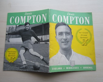 1949 Denis Compton, Arsenal, Middlesex And England Football/Cricket Legend, Programme, Brochure, Souvenir, Memorabilia