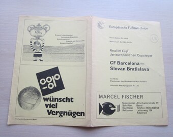 1969-70 CF Barcelona v Slovan Bratislava European Cup Winners Cup Final. Ideal Christmas Gift, Fathers Day, Birthday Present
