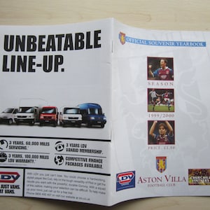 1999-2000 Aston Villa Football Club Souvenir Handbuch, Jahrbuch, Erinnerungsstücke. Ideales Weihnachtsgeschenk, Vatertag, Geburtstagsgeschenk für ihn