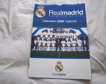 2005 Official Real Madrid Calendar. 17 inches x 12 inches. Excellent Condition. Ideal Christmas Gift Fathers Day Birthday Present For Him