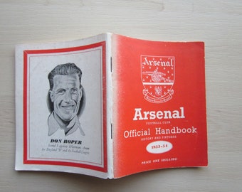 1953-54 Arsenal Football Club Handbook, Yearbook, Souvenir, Memorabilia. Ideal Christmas Gift, Fathers Day, Birthday Present