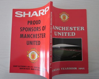 1992 Original Manchester United Football Club Yearbook, Handbook, Souvenir, Memorabilia. Ideal Christmas Gift, Fathers Day, Birthday Present