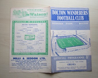 1958-59 Bolton Wanderers v Chelsea, League Division One Football Match Programme Ideal Christmas Gift, Fathers Day, Birthday Present For Him