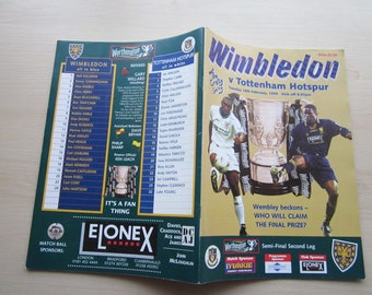 1999 Wimbledon Football Club Handbook, Yearbook, Annual, Souvenir. Ideal Christmas Gift, Fathers Day, Birthday Present