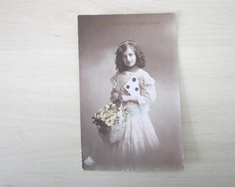 Vintage Postcard, Female Portrait, Unused. Genuine, Original
