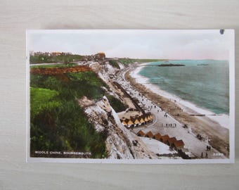 Ansichtkaart, middenrug, Bournemouth, Verenigd Koninkrijk, Real Photo RPPC-briefkaart, echt, origineel.