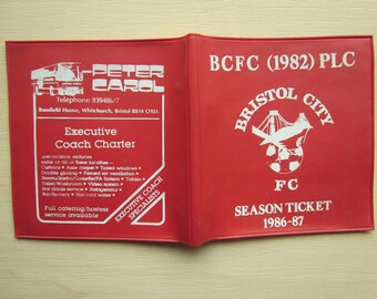 1986-87 Bristol City Football Club Used Season Ticket Booklet/Pass. Ideal Christmas Gift Father's Day Birthday Present Football Gift For Him