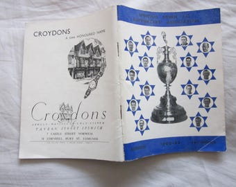 1962-63 Ipswich Town Football Supporters Club Handbook, Yearbook, Memorabilia. Original. Official.