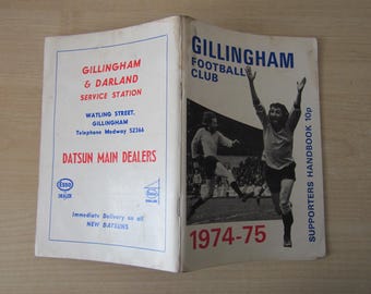 1974-75 Original Gillingham Football Supporters Club Handbook, Yearbook, Souvenir. Ideal Christmas Gift, Fathers Day, Birthday Present