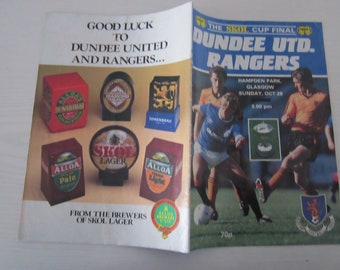 1984 Dundee United v Rangers Scottish League Cup Final Football Programme. Ideal Christmas Gift, Fathers Day, Birthday Present