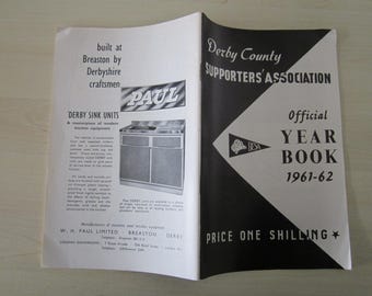 1961-62 Derby County Football Supporters' Club Handbook, Yearbook, Souvenir. Ideal Christmas Gift, Fathers Day, Birthday Present