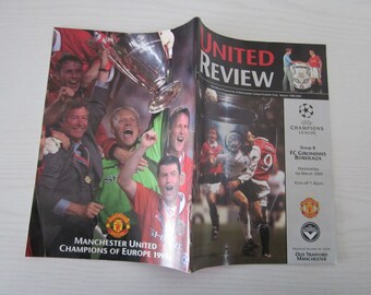 2000 Manchester United v FC Bordeaux Champions League Match Programme. Ideal Christmas Gift, Fathers Day, Birthday Present For Him