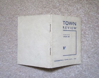 1939-40 Huddersfield Town Football Club Handbook, Yearbook, Annual, Souvenir. Ideal Christmas Gift, Fathers Day, Birthday Present