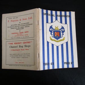 1962-63 Original Brighton-&-Hove-Albion-FC-Football-Soccer-Club-Handbook-Yearbook - Ideal-Christmas-Gift-Fathers-Day-Birthday-Present