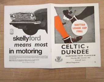 1967 Celtic FC v Dundee FC Scottish League Cup Final Football Programme