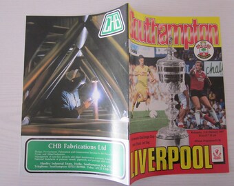 1986-87 Southampton v Liverpool League Cup Semi-Final Football Match Programme. Ideal Christmas Gift Fathers Day Birthday Present