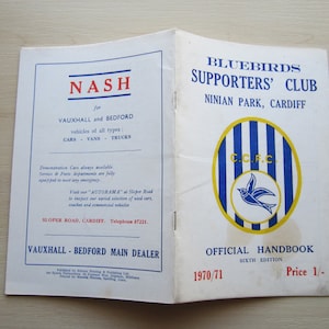 1970-71 Cardiff City Football Supporters&#39; Club Handbook, Yearbook. Ideal Christmas Gift, Fathers Day, Birthday Present