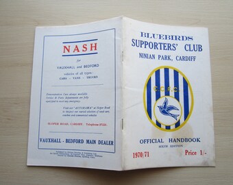 1970-71 Cardiff City Football Supporters' Club Handbook, Yearbook. Ideal Christmas Gift, Fathers Day, Birthday Present