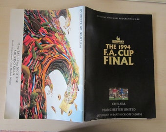 1994 Chelsea v Manchester United F A Cup Final Football Match Programme. Ideal Christmas Gift, Fathers Day, Birthday Present