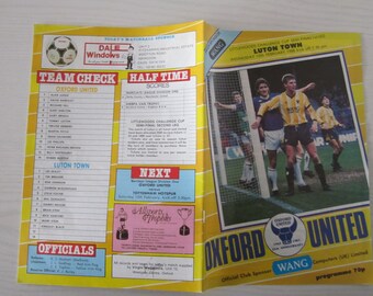 1987-88 Luton Town v Oxford Utd League Cup Semi-Final 1ST LEG Football Programme. Ideal Christmas Gift Fathers Day Birthday Present