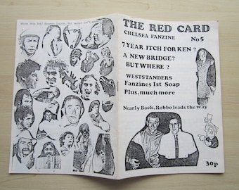 1980s THREE "The Red Card" Chelsea Football Club Fanzine, Magazines, Memorabilia. Ideal Christmas Gift, Fathers Day Birthday Present For Him