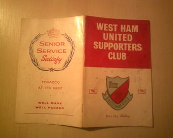 1961-62 West Ham United Supporters Club Handbook, Souvenir. Original, Official.
