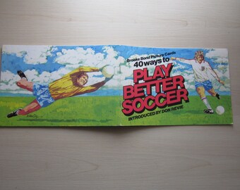 1960s/70s 40 Ways To Play Better Soccer, Brooke Bond Picture Cards with Album, COMPLETE. Ideal Christmas, Birthday Gift For Loved One!