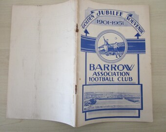 1901-1951 Barrow Football Club Handbook, Yearbook, Souvenir.